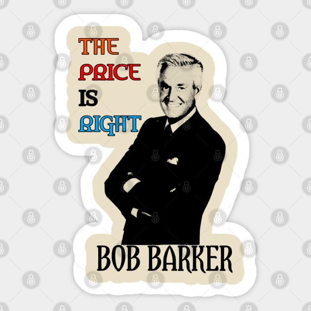 Bob Barker t-shirt Sticker by Great wallpaper 